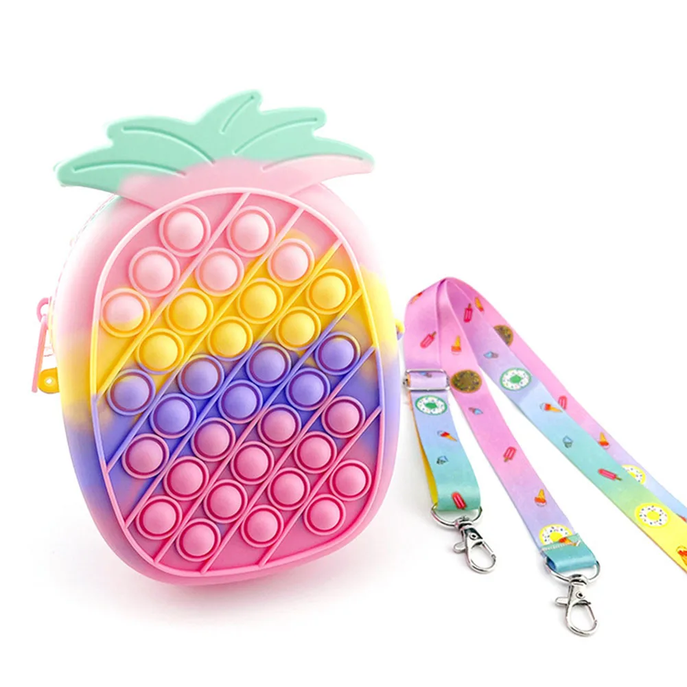 Women Fashion Bubble Messenger Bag Silicone Cute Pineapple Shape Purse Autism Stress Relief Special Need Sensory Toys 
Women Fashion Bubble Messenger Bag Silicone Cute Pineapple Shape Purse Autism Stress Relief Special Need Sensory Toys