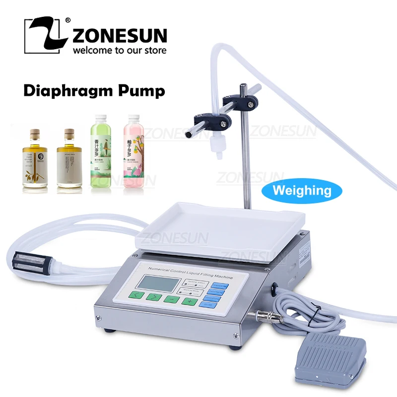 ZONESUN ZS-DP611W Semi automatic Liquid Weighing Filling Machine Single Head Beverage Water Bottle Essential Oil Perfume Filler
ZONESUN ZS-DP611W Semi automatic Liquid Weighing Filling Machine Single Head Beverage Water Bottle Essential Oil Perfume Filler