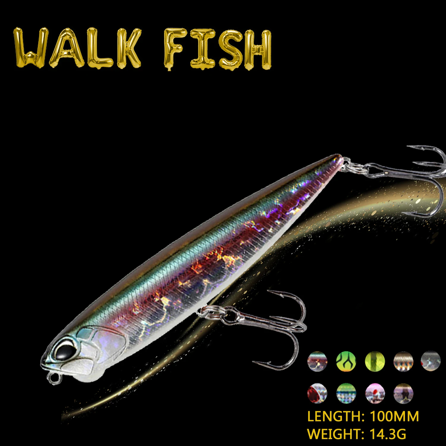 WALK FISH 100 мм/14,3 г, Поппер, приманка для рыбной ловли, воблеры, рыболовные приманки, искусственные рыболовные приманки с объемными глазами, рыбо...
WALK FISH 100 мм/14,3 г, Поппер, приманка для рыбной ловли, воблеры, рыболовные приманки, искусственные рыболовные приманки с объемными глазами, рыбо...