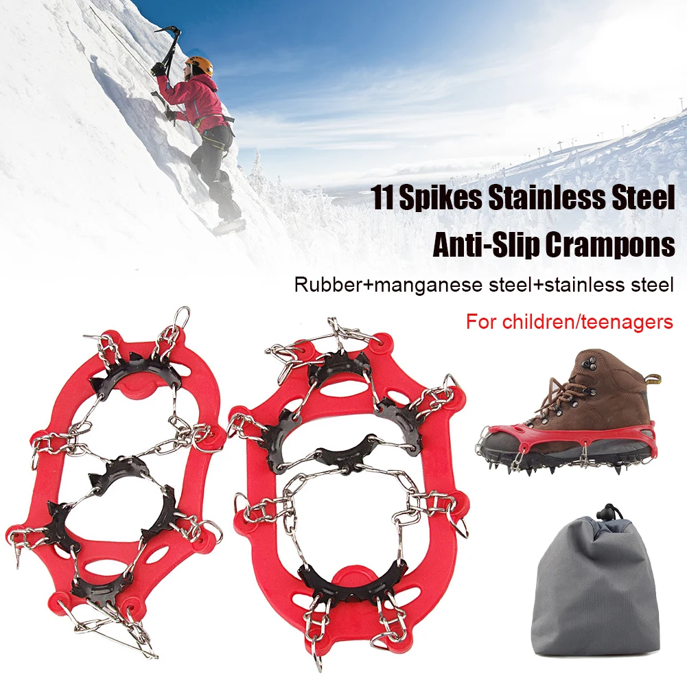 11 Spikes Crampons Traction Cleats Stainless Steel Anti-Slip Ice Snow Grip Shoes Boots Walking Fishing Hiking Winter Snow Spike
11 Spikes Crampons Traction Cleats Stainless Steel Anti-Slip Ice Snow Grip Shoes Boots Walking Fishing Hiking Winter Snow Spike