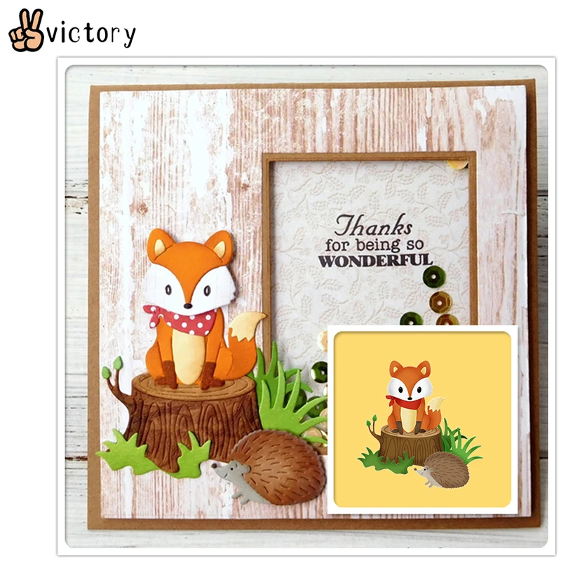 Cartoon Fox Hedgehog Adorable Animal Metal Cutting Dies Embossing Scrapbooking Stencil Craft Cut Dies for Diy Card Handmade
Cartoon Fox Hedgehog Adorable Animal Metal Cutting Dies Embossing Scrapbooking Stencil Craft Cut Dies for Diy Card Handmade
