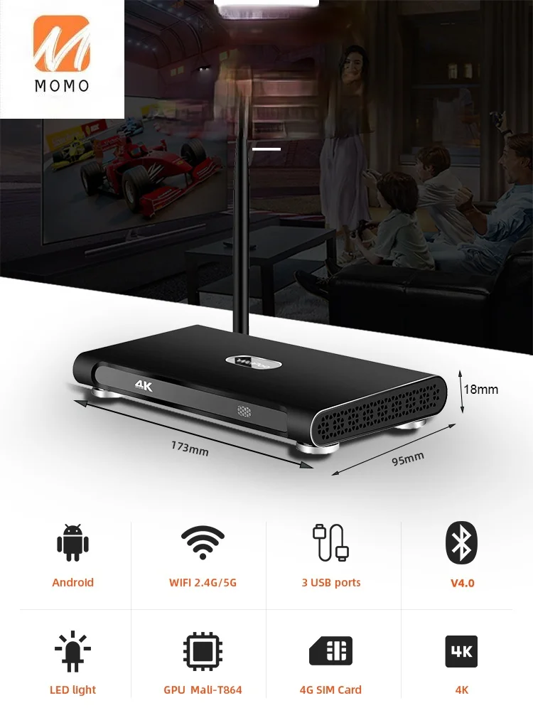 Global Version Internet TV player Android 7.1 4K UHD Smart 4G LTE SIM Tv Set Top Box
Global Version Internet TV player Android 7.1 4K UHD Smart 4G LTE SIM Tv Set Top Box