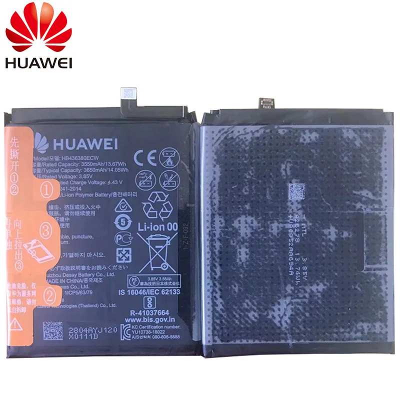 HB436380ECW Original Phone Battery For Huawei P30 ELE-L09 ELE-L29 ELE-AL00 ELE-TL00 3650mAh Replacement Batteries Bateria batary
HB436380ECW Original Phone Battery For Huawei P30 ELE-L09 ELE-L29 ELE-AL00 ELE-TL00 3650mAh Replacement Batteries Bateria batary