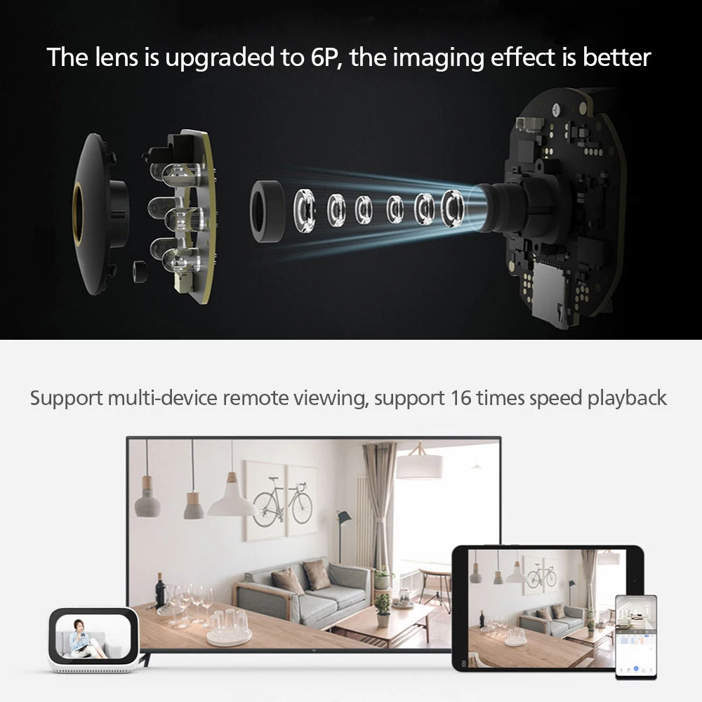 Умная IP камера Xiaomi Mijia 2K HD Беспроводная сетевая видеонаблюдения с функцией
