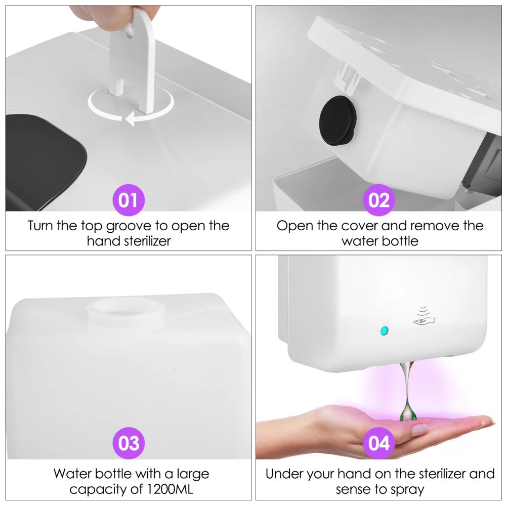 Non-contact Automatic Hand Sanitizer Dispenser Touchless Auto Sensor with Drip Catcher Refillable 1200ml Bottle For Home Office
Non-contact Automatic Hand Sanitizer Dispenser Touchless Auto Sensor with Drip Catcher Refillable 1200ml Bottle For Home Office