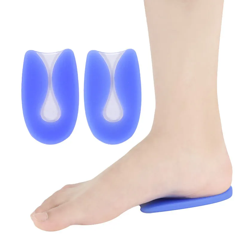 

1 Pair Men Women Silicon Gel Heel Cushion Insoles Soles Relieve Foot Pain Protectors Spur Support Shoe Pad High Heel Inserts