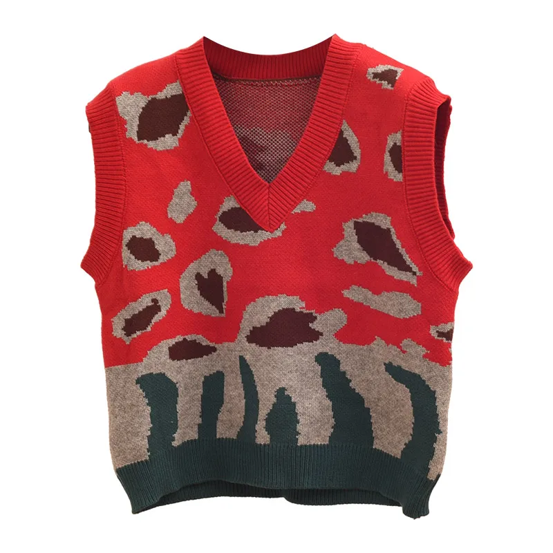jia3 female autumn winter knitting sleeveless sweater vest outside wear loose v-neck short cartoon tank top little set
jia3 female autumn winter knitting sleeveless sweater vest outside wear loose v-neck short cartoon tank top little set