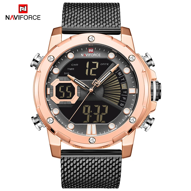 NAVIFORCE New Man Business Watches Luxury Fashion Quartz Watch for Men Dual Display Male Waterproof Military Clock Relogio Mascu
NAVIFORCE New Man Business Watches Luxury Fashion Quartz Watch for Men Dual Display Male Waterproof Military Clock Relogio Mascu
