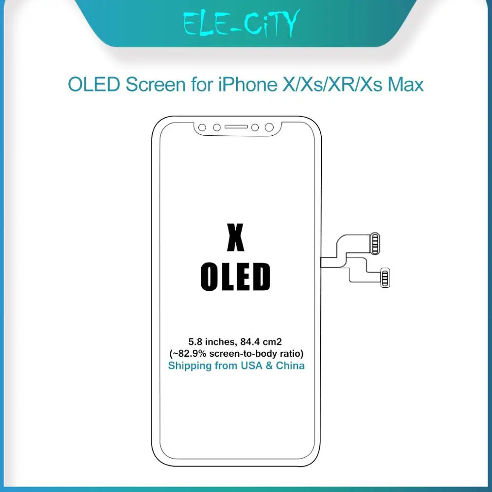 OLED Screen For iPhone X XR XS MAX Capacitive Touch Screen Super Retina OLED Display Digitizer Assembly Replacement Black
OLED Screen For iPhone X XR XS MAX Capacitive Touch Screen Super Retina OLED Display Digitizer Assembly Replacement Black