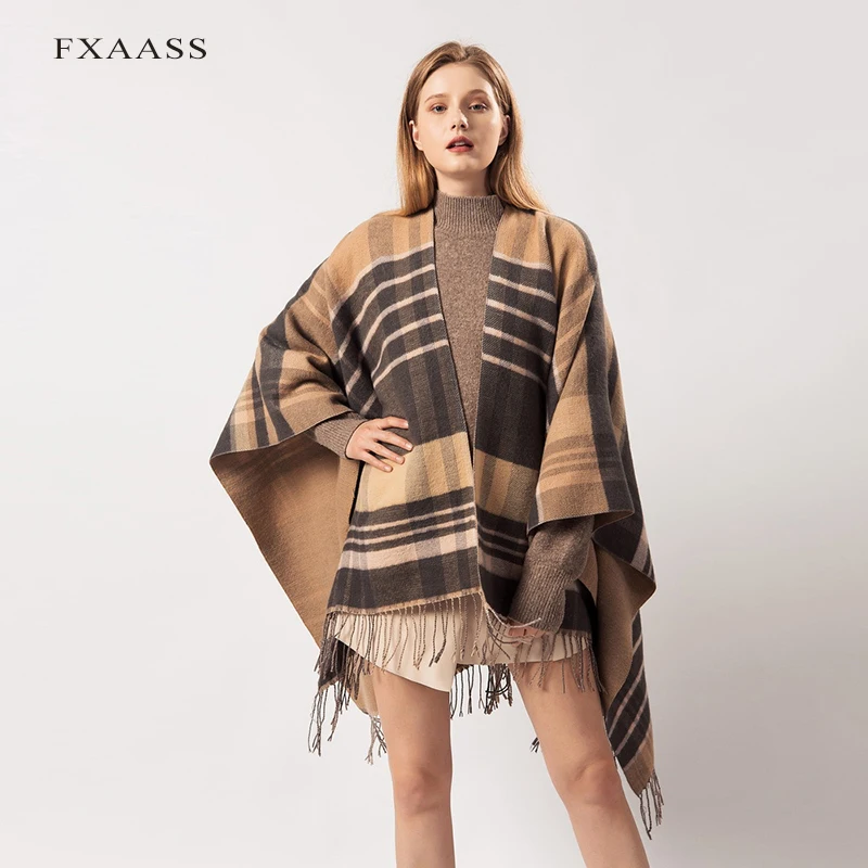 FXAASS новая осенне-зимняя шаль, Модное пончо для женщин, Дамский шарф, Роскошное Одеяло, плотная теплая Пашмина, полосатая клетчатая накидка с ...
FXAASS новая осенне-зимняя шаль, Модное пончо для женщин, Дамский шарф, Роскошное Одеяло, плотная теплая Пашмина, полосатая клетчатая накидка с ...