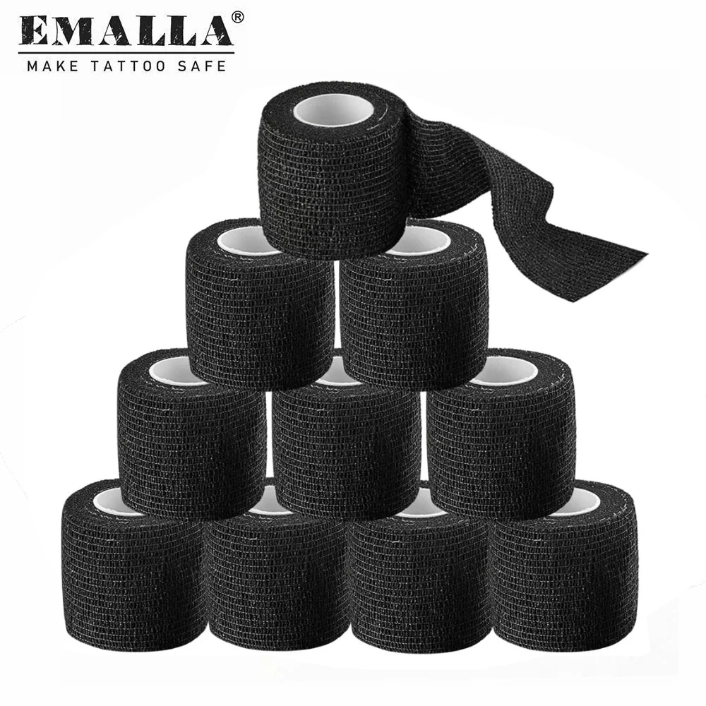 EMALLA 10PCS Tattoo Grip Cover Disposable Self Adhesive Elastic Bandage Handle Grip Tattoo Machine Grip Tattoo Accessories Tape
EMALLA 10PCS Tattoo Grip Cover Disposable Self Adhesive Elastic Bandage Handle Grip Tattoo Machine Grip Tattoo Accessories Tape