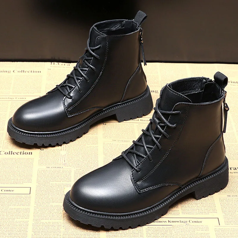 Women Ankle Boots 2021 Autumn Winter Genuine Leather Women Boots Casual Lace up Ladies Ankle Boot Warm Plush Winter Shoes
Women Ankle Boots 2021 Autumn Winter Genuine Leather Women Boots Casual Lace up Ladies Ankle Boot Warm Plush Winter Shoes