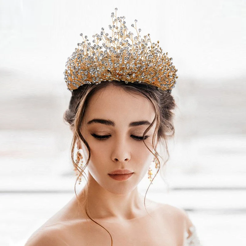 Ymor Golden Wedding Crystal Hair Band Bridal Hair Decoration Rhinstones Brides Headband Bling Tiaras Hair Accessories 100
Ymor Golden Wedding Crystal Hair Band Bridal Hair Decoration Rhinstones Brides Headband Bling Tiaras Hair Accessories 100