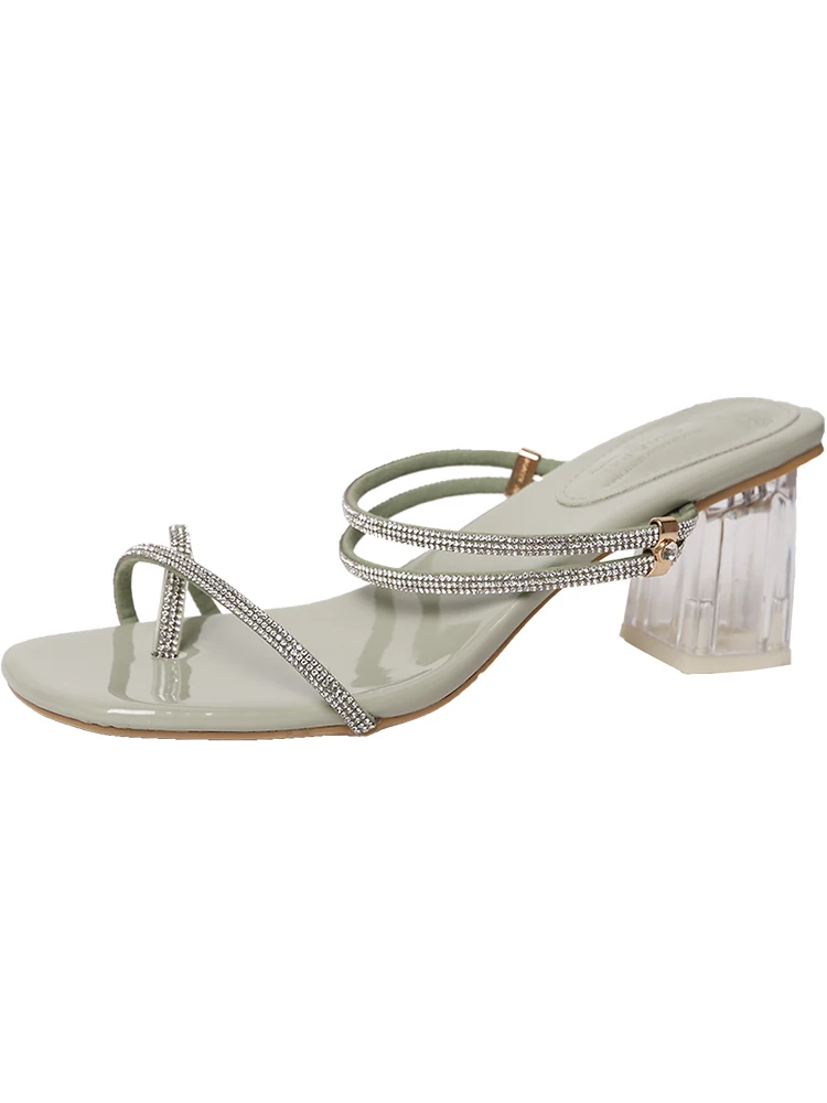 High Heels Sandals Women Diamond Square Heel Wedding Shoes Leather Summer New Fashion Women Sandals
High Heels Sandals Women Diamond Square Heel Wedding Shoes Leather Summer New Fashion Women Sandals