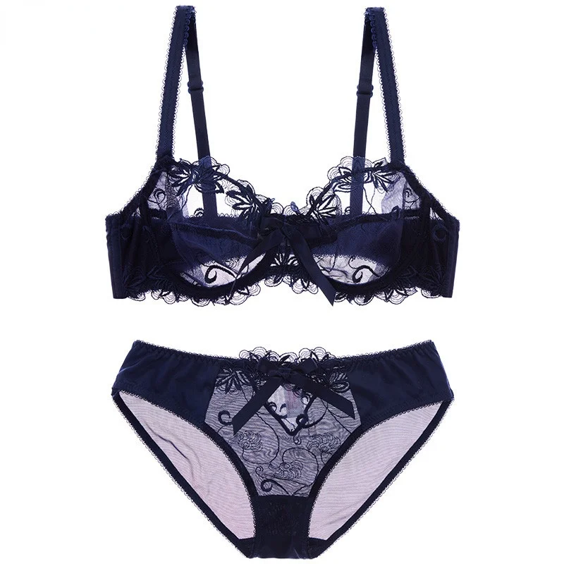 Underwear Women Set Fashion Embroidery Bras Plus Size Lingerie Sexy C D Cup Ultrathin Transparent Bra Panties Lace Bra Set Black
Underwear Women Set Fashion Embroidery Bras Plus Size Lingerie Sexy C D Cup Ultrathin Transparent Bra Panties Lace Bra Set Black