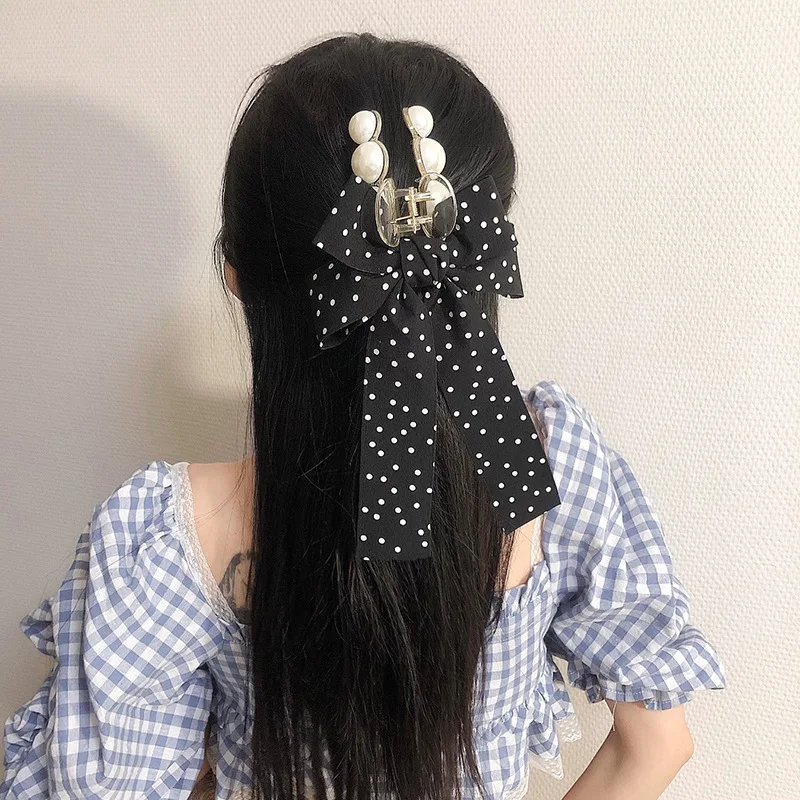 Retro Hair Claws Clamp Dot Bow Ribbon Hairpin Imitation Pearl Jewelry Hair Clip for Girls Women Summer Casual Hair Accessories
Retro Hair Claws Clamp Dot Bow Ribbon Hairpin Imitation Pearl Jewelry Hair Clip for Girls Women Summer Casual Hair Accessories