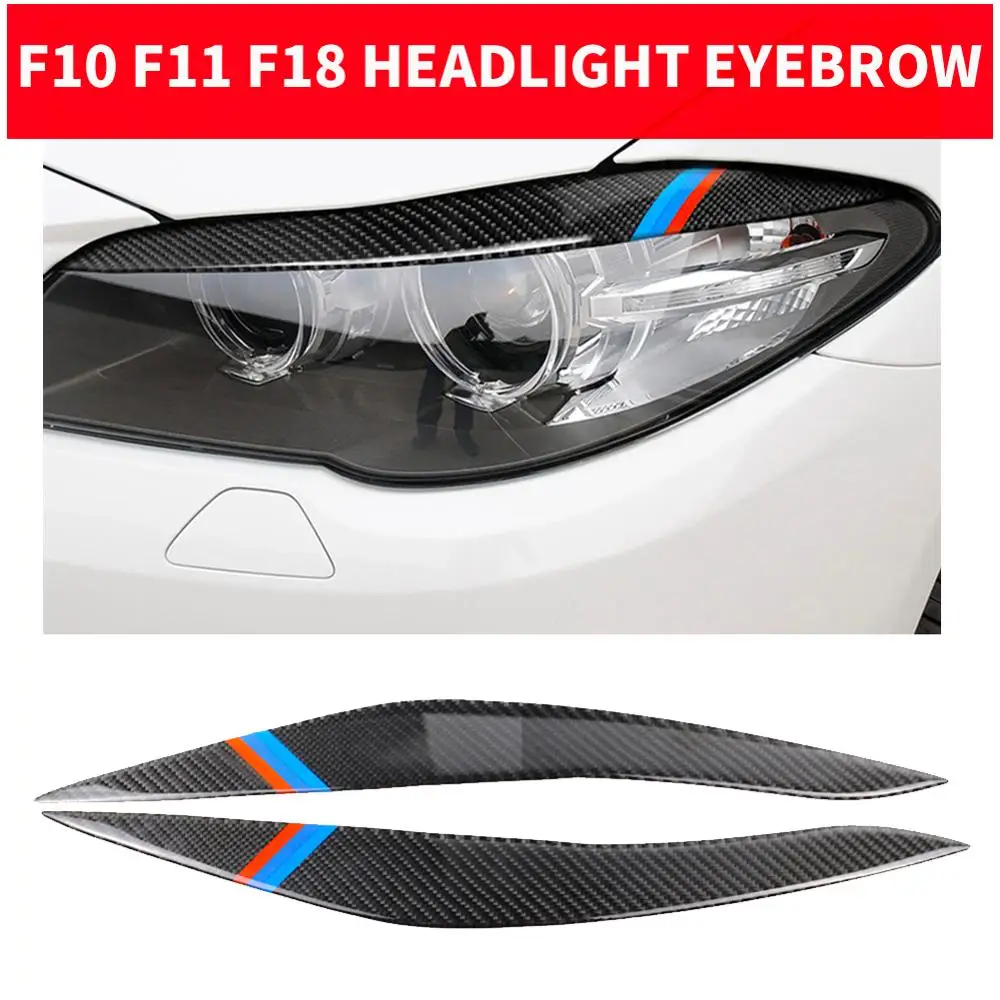 Car Styling Carbon Fiber Headlights Eyebrows Eyelids For BMW F10 F11 F18 5-Series 2011-2017 Front Headlamps Trim Cover Sticker
Car Styling Carbon Fiber Headlights Eyebrows Eyelids For BMW F10 F11 F18 5-Series 2011-2017 Front Headlamps Trim Cover Sticker