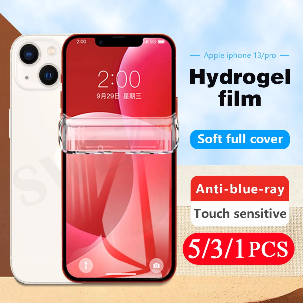 5/3/1Pcs 9D full cover for iphone 11 13 pro 12 mini 8 7 6 6s plus hydrogel film X XS max XR SE phone screen protector Not Glass
5/3/1Pcs 9D full cover for iphone 11 13 pro 12 mini 8 7 6 6s plus hydrogel film X XS max XR SE phone screen protector Not Glass