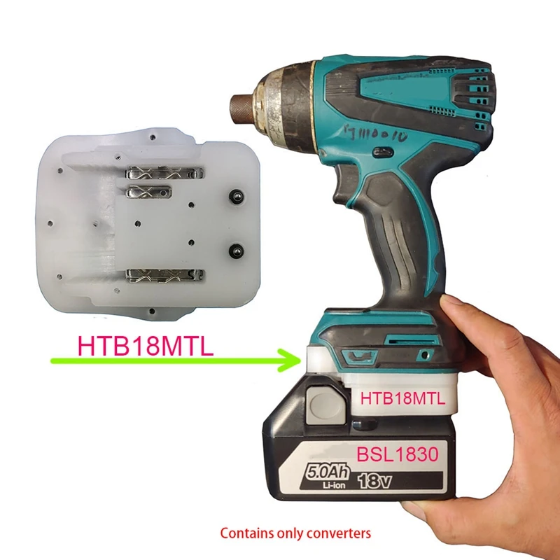 HTB18MTL Adapter Converter Connector Use Hitachi 18V Li-Ion Battery BSL1830 for Makita 18V Lithium Battery Tool
HTB18MTL Adapter Converter Connector Use Hitachi 18V Li-Ion Battery BSL1830 for Makita 18V Lithium Battery Tool