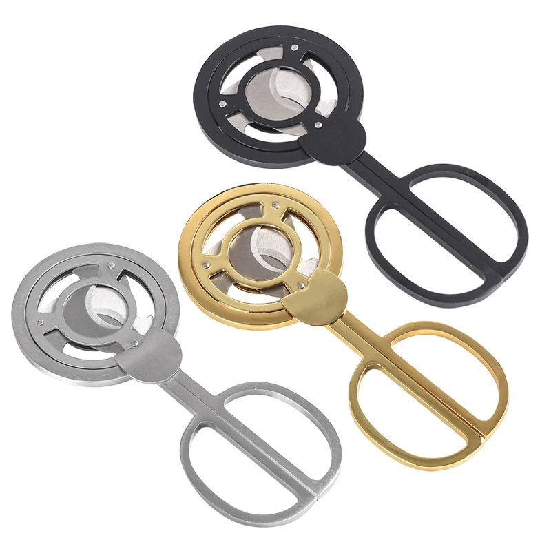 New Durable Round Silver Stainless Steel Cigar Scissors Sharp Smoke Smoking Tobacco Cigarette Accessory Cigar Cutter
New Durable Round Silver Stainless Steel Cigar Scissors Sharp Smoke Smoking Tobacco Cigarette Accessory Cigar Cutter