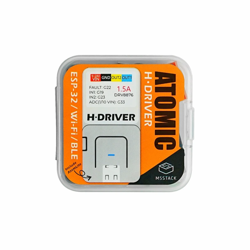 M5Stack Official ATOM H-Bridge Driver Kit (DRV8876) N-channel H-Bridge Motor Driver ATOM Lite Kit DC Motor Control
M5Stack Official ATOM H-Bridge Driver Kit (DRV8876) N-channel H-Bridge Motor Driver ATOM Lite Kit DC Motor Control