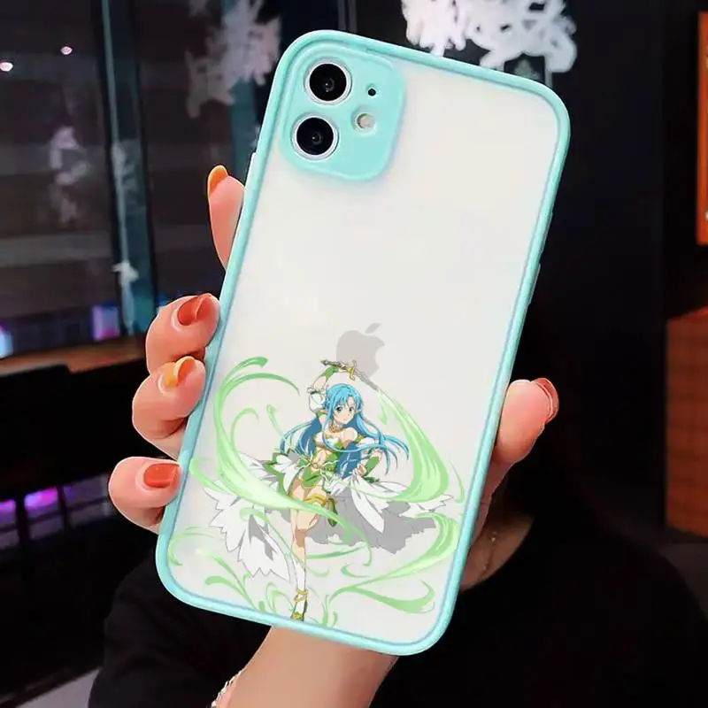 Sword Art Online SAO Anime Phone Case For iPhone 12 11 Mini Pro XR XS Max 7 8 Plus X Matte transparent blue Back Cover
Sword Art Online SAO Anime Phone Case For iPhone 12 11 Mini Pro XR XS Max 7 8 Plus X Matte transparent blue Back Cover