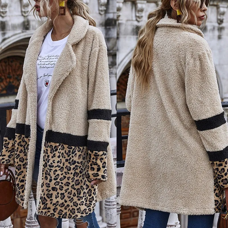 Kili Autumn Winter Patchwork Leopard Coat Women High Street Fashion Long Coat Female Soft Warm Outerwear
Kili Autumn Winter Patchwork Leopard Coat Women High Street Fashion Long Coat Female Soft Warm Outerwear