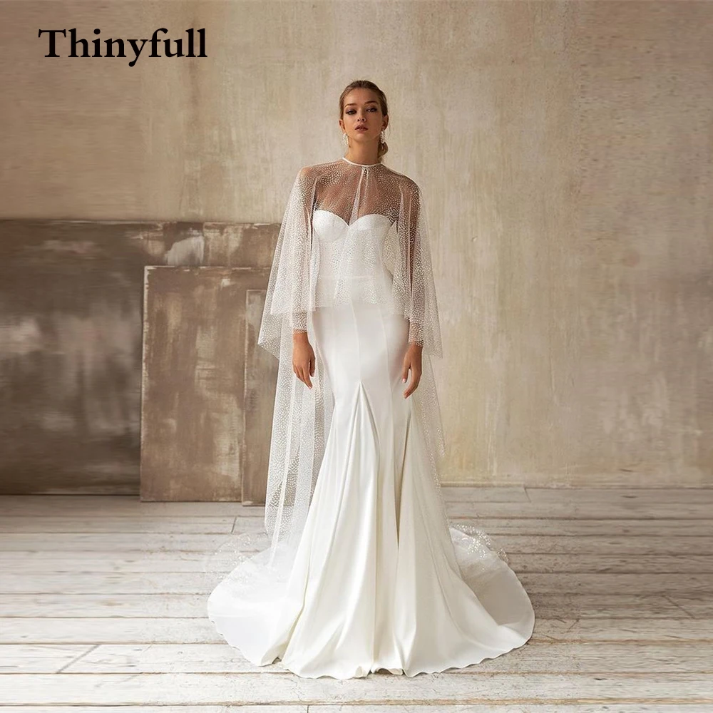 Modern 2PCS Long Sleeves Wedding Dresses With Tulle Veil Mermaid Sweetheart Bride Prom Gowns Dress Marriage Dress Robe de mariee
Modern 2PCS Long Sleeves Wedding Dresses With Tulle Veil Mermaid Sweetheart Bride Prom Gowns Dress Marriage Dress Robe de mariee