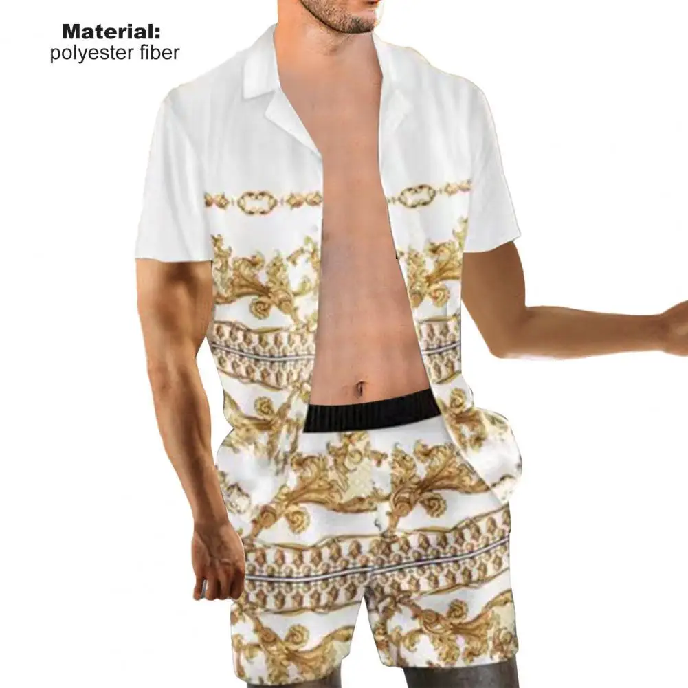 Beach Outfit Digital Print Quick Dry Men Lapel Buttons Shirt Shorts Set for Holiday Casual Loose Sets Summer Clothing
Beach Outfit Digital Print Quick Dry Men Lapel Buttons Shirt Shorts Set for Holiday Casual Loose Sets Summer Clothing