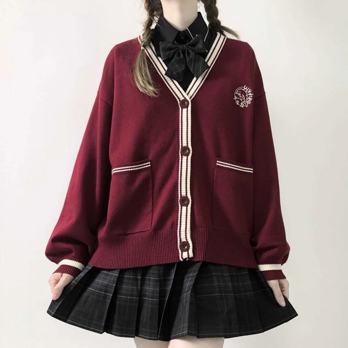 Harajuku Kawaii Cardigan Knit Sweater Korean Fashion Cartoon Embroidery Tops Preppy Style Oversized Long Sleeve Clothing Women
Harajuku Kawaii Cardigan Knit Sweater Korean Fashion Cartoon Embroidery Tops Preppy Style Oversized Long Sleeve Clothing Women