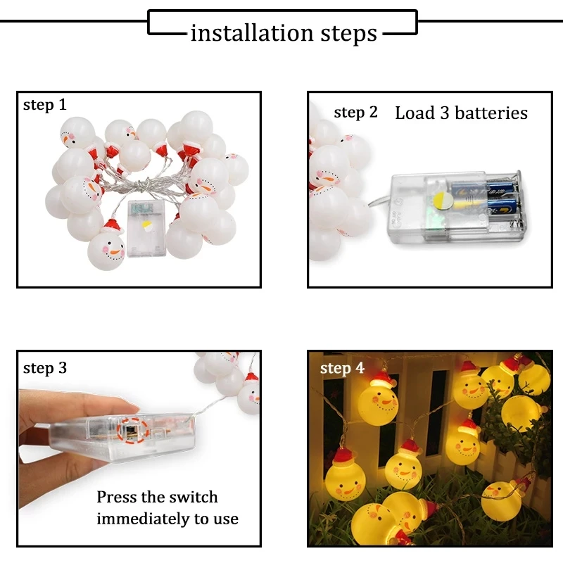 Creative LED Santa Claus Christmas Tree Decoration Light Courtyard Waterproof Outdoor Snowman Light String Festival Decorations
Creative LED Santa Claus Christmas Tree Decoration Light Courtyard Waterproof Outdoor Snowman Light String Festival Decorations