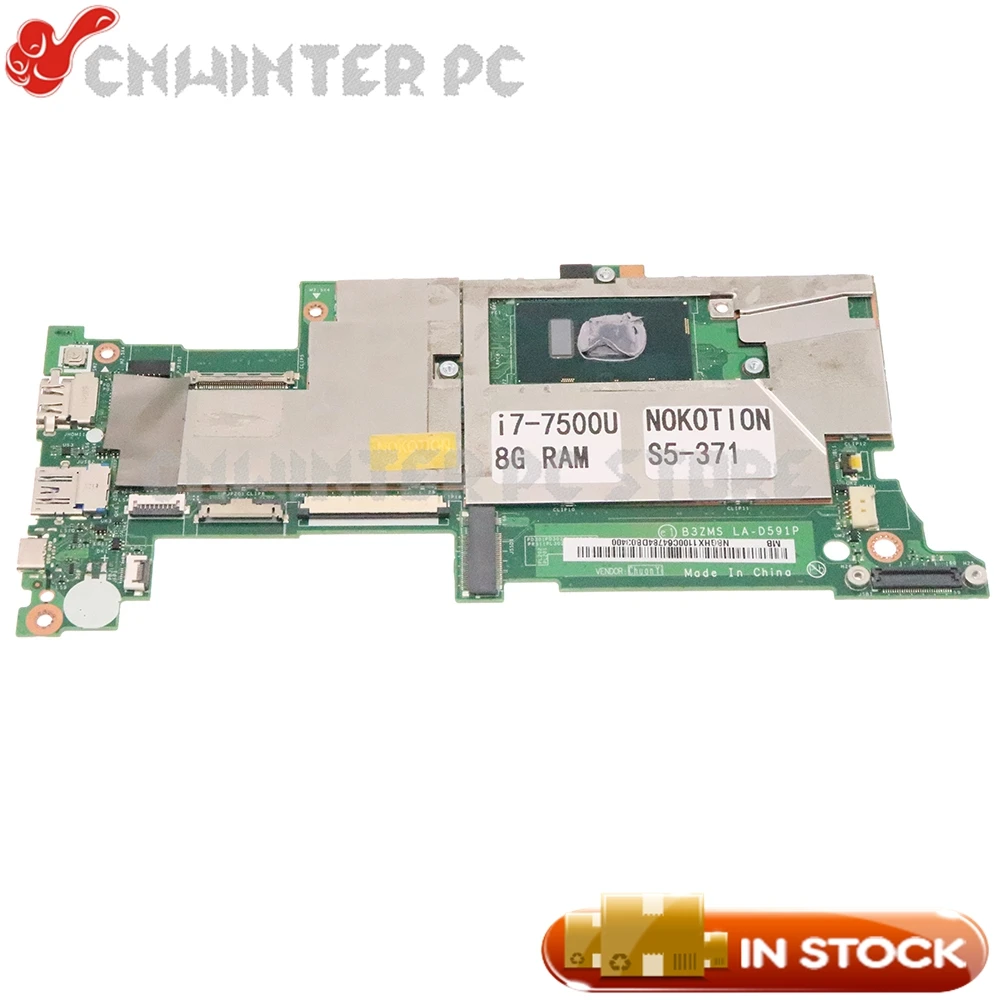 Материнская плата NOKOTION NBGHX1100C b3z, для ноутбука Acer, быстрая работа, I7-7500U, ЦП 8 ГБ ОЗУ, Intel GMA HD 520
Материнская плата NOKOTION NBGHX1100C b3z, для ноутбука Acer, быстрая работа, I7-7500U, ЦП 8 ГБ ОЗУ, Intel GMA HD 520