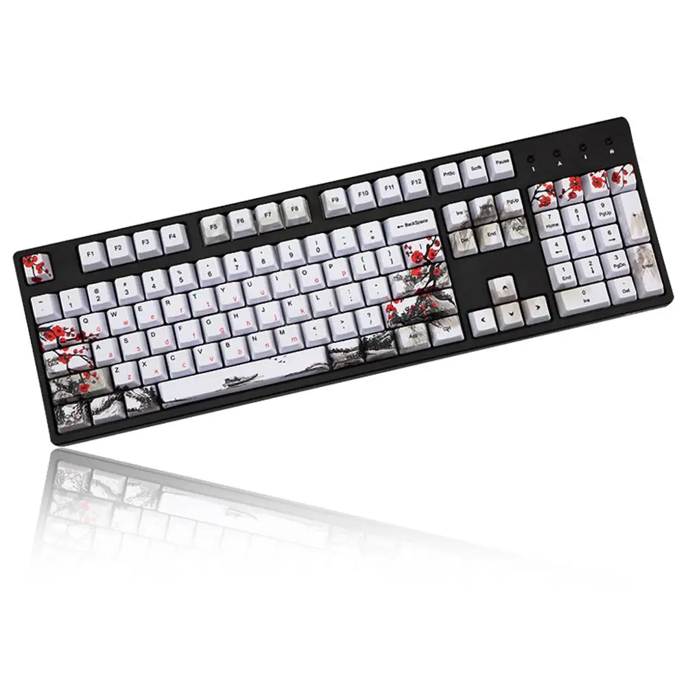 Новинка Wangjiang Цветущая Слива PBT пятисторонняя красящая подставка 108 клавиш OEM профильная клавиатура колпачки для механической клавиатуры Diy
Новинка Wangjiang Цветущая Слива PBT пятисторонняя красящая подставка 108 клавиш OEM профильная клавиатура колпачки для механической клавиатуры Diy