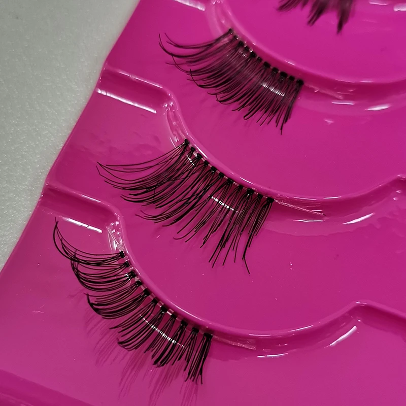 100% Handmade Transparent Stems Makeup Lashes 5 Pairs Half False Eyelashes Natural Crisscross Messy Thick Soft Fake Eyelashes 
100% Handmade Transparent Stems Makeup Lashes 5 Pairs Half False Eyelashes Natural Crisscross Messy Thick Soft Fake Eyelashes