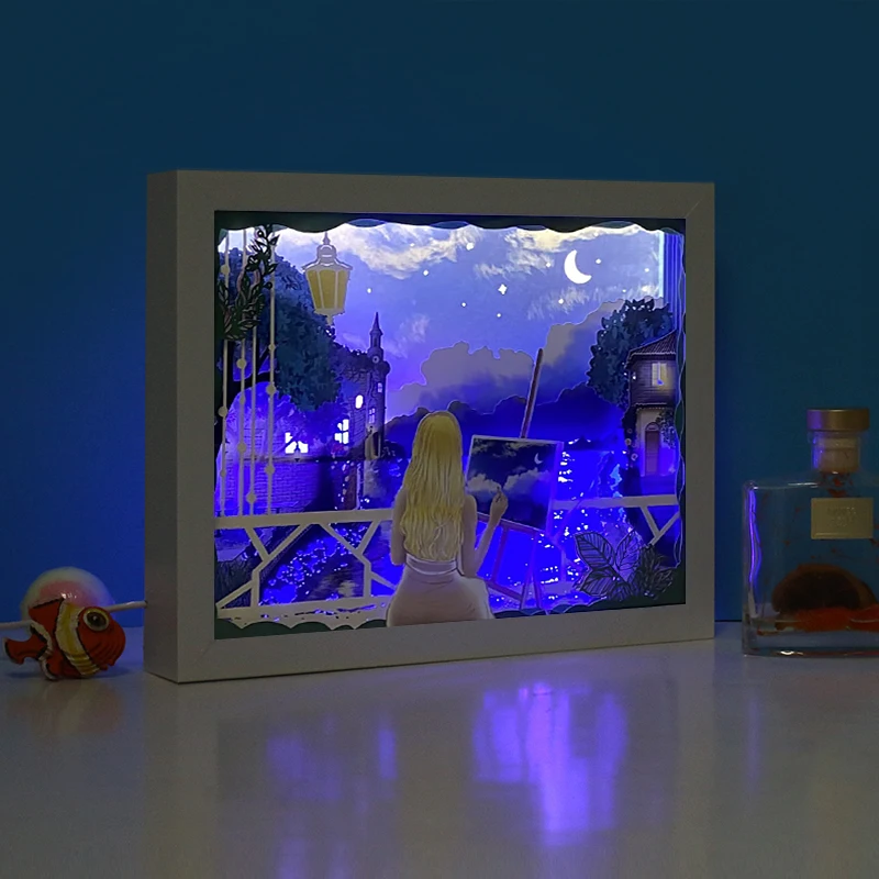 Led Night Lights Anime Oil Painting Girl Diy Paper Cut Light Box Novelty Personalized Gift Kawaii Room Decor School Teacher Gift
Led Night Lights Anime Oil Painting Girl Diy Paper Cut Light Box Novelty Personalized Gift Kawaii Room Decor School Teacher Gift