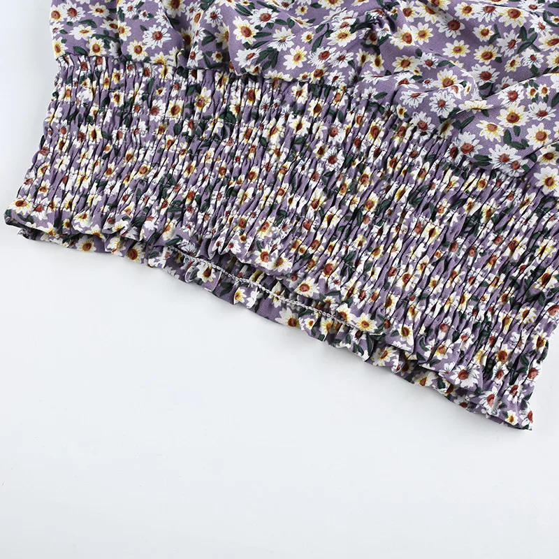 Musuos Summer Women Floral Printed Shirt Tops Casual Puff Sleeve V Neck Ruched Elastic Crop Top Ladies Girl Purple Clothes S M L
Musuos Summer Women Floral Printed Shirt Tops Casual Puff Sleeve V Neck Ruched Elastic Crop Top Ladies Girl Purple Clothes S M L