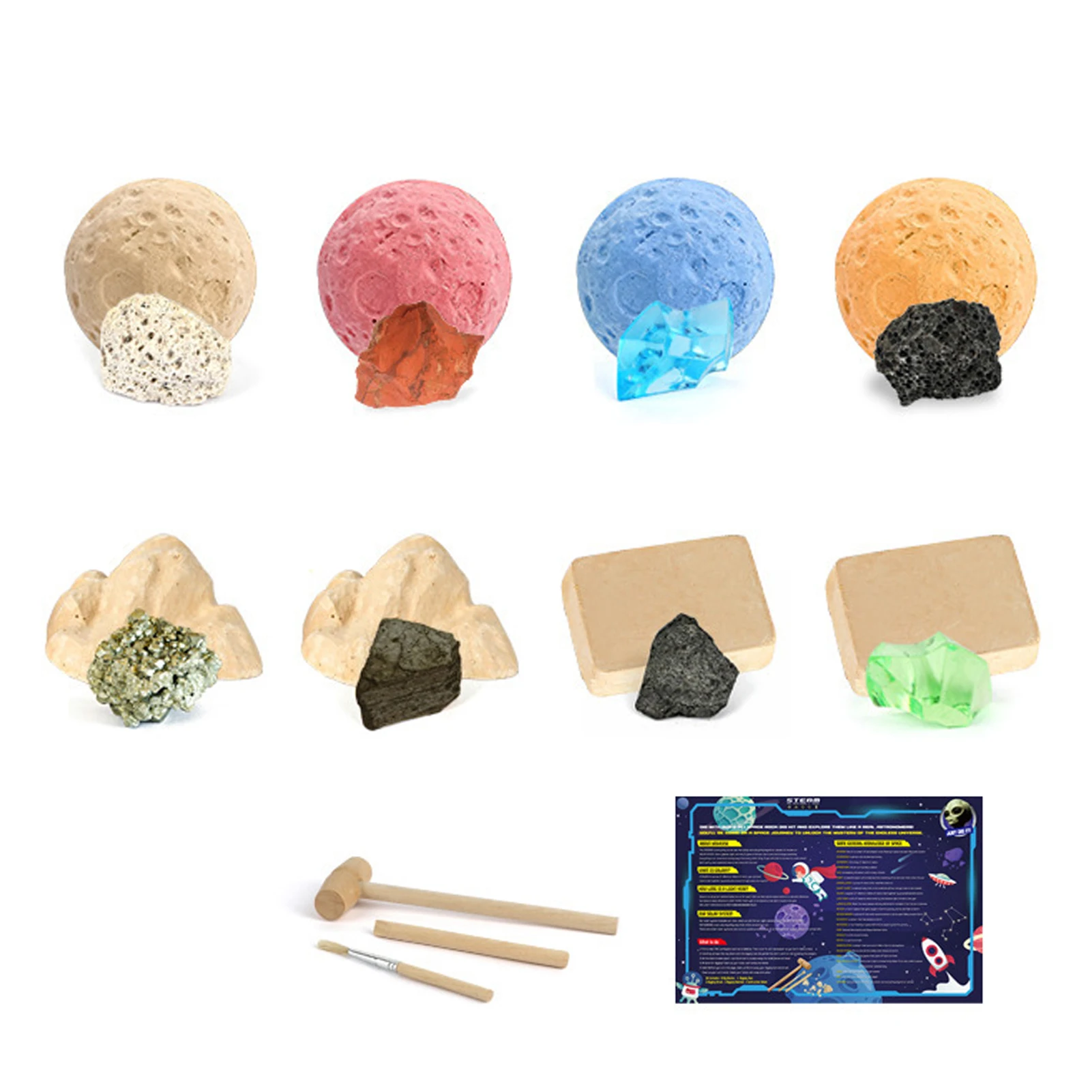 8 In 1 Mineral DIY For Kids Planet Geology Excavation Treasure Collection Gemstone Dig Kit Educational Toys Gift Archaeology
8 In 1 Mineral DIY For Kids Planet Geology Excavation Treasure Collection Gemstone Dig Kit Educational Toys Gift Archaeology