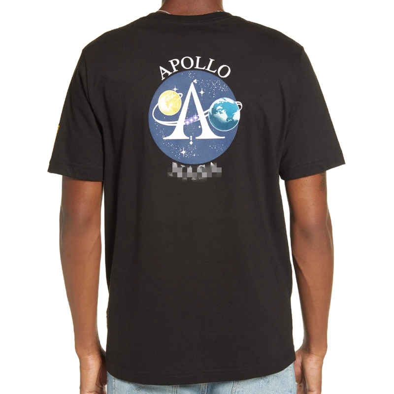 Хлопковая дышащая Спортивная футболка Dryfit Apollo 11 с принтом для гольфа мужские