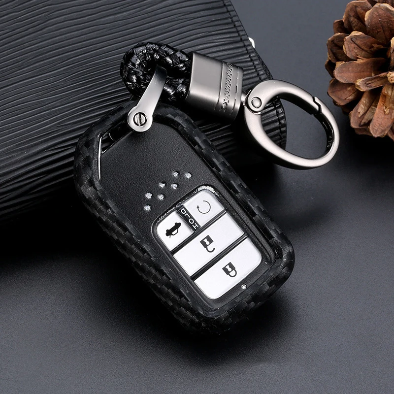 Carbon Fiber Silicone Rubber Car Remote Key Fob Cover Case for Honda 2016-2019 CRV Pilot Accord Civic Fit Freed Keyless
Carbon Fiber Silicone Rubber Car Remote Key Fob Cover Case for Honda 2016-2019 CRV Pilot Accord Civic Fit Freed Keyless