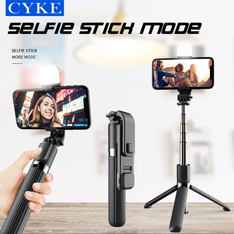 

CYKE L03s Bluetooths Selfie Boom Telescopic Pole Mobile Phone Accessories Tripod LED Lights Live Video Camera Gopro