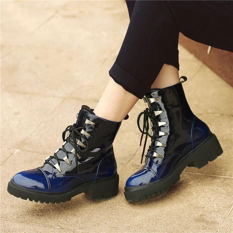 MORAZORA 2020 New arrival fashion women boots high quality ankle boots thick high heels round toe lace up casual shoes
MORAZORA 2020 New arrival fashion women boots high quality ankle boots thick high heels round toe lace up casual shoes