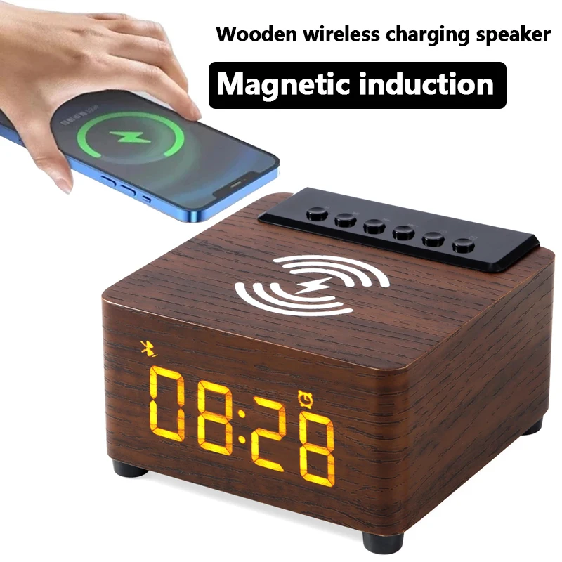 Alarm Clock Multi-function Bluetooth Speaker Subwoofer Wooden TV Soundbar Home Theater Wireless Column for Computer Speakers AUX 
Alarm Clock Multi-function Bluetooth Speaker Subwoofer Wooden TV Soundbar Home Theater Wireless Column for Computer Speakers AUX