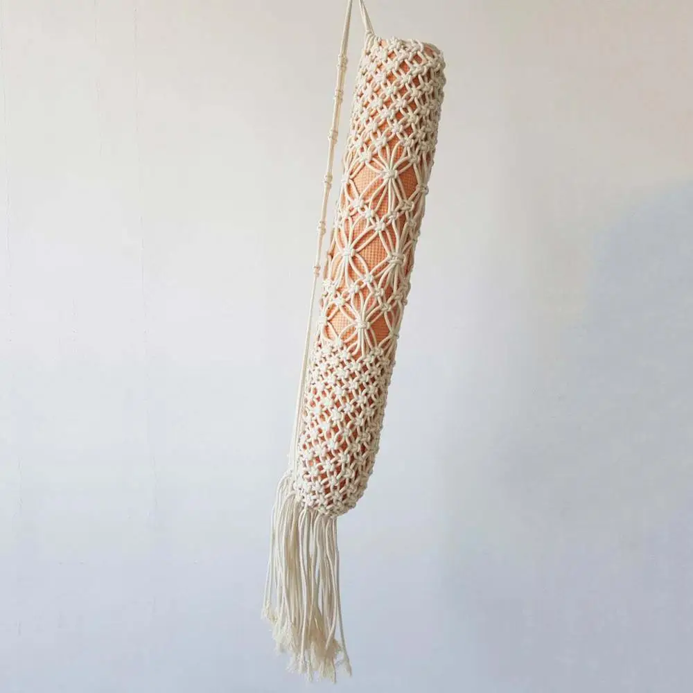 Portable yoga mat storage net bag is light and easy to carry hand-woven yoga mat tassel storage bag Woven hollow bag
Portable yoga mat storage net bag is light and easy to carry hand-woven yoga mat tassel storage bag Woven hollow bag