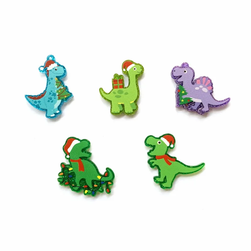 10(pcs/pack) Cute Christmas Glitter Green Purple Blue Dinosaurs With Xmas Hat Gift Tree Lightbulbs DIY Acrylic Accessories
10(pcs/pack) Cute Christmas Glitter Green Purple Blue Dinosaurs With Xmas Hat Gift Tree Lightbulbs DIY Acrylic Accessories