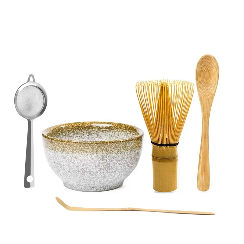 Most Popular Matcha Tea Kit Organic Bamboo Whisk 100 Prongs Chasen Scoop Kline Glazed Chawan Bowl and Reshaper Holder Filter 
Most Popular Matcha Tea Kit Organic Bamboo Whisk 100 Prongs Chasen Scoop Kline Glazed Chawan Bowl and Reshaper Holder Filter
