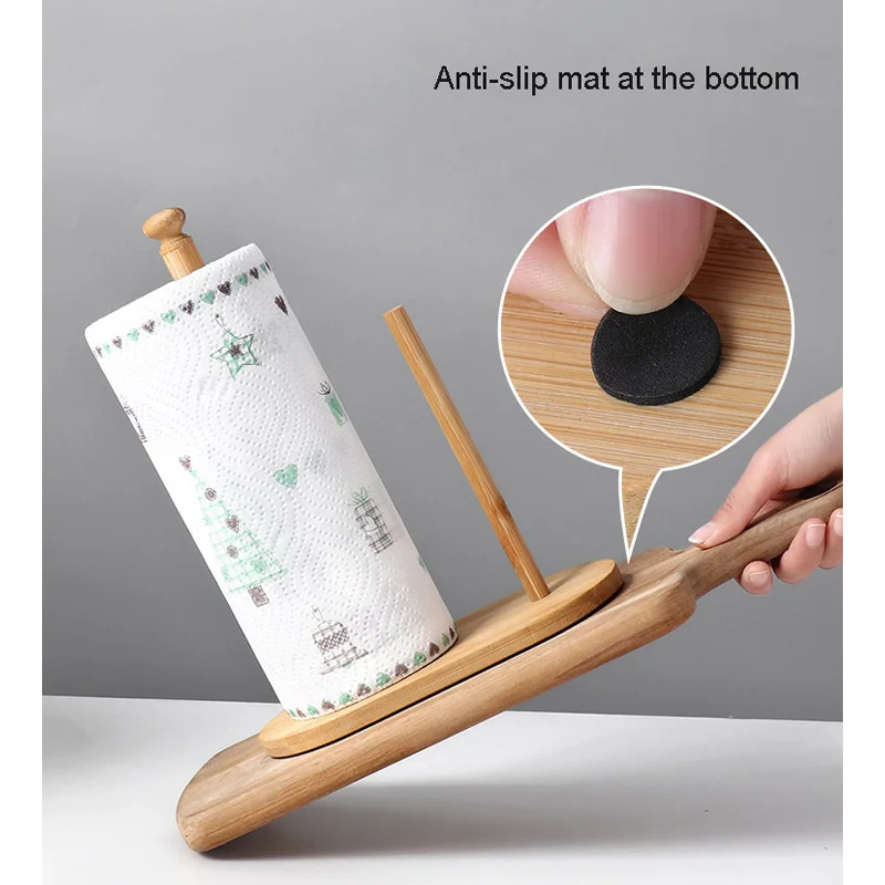 Paper Towel Roll Holder Kitchen Hanger Rack Bathroom Stand Organizer Countertop Wooden Table Cabinet Dispenser | Дом и сад