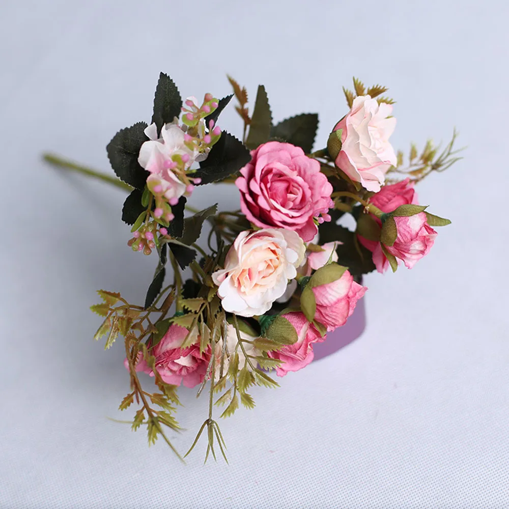 Artificial Flowers Colorful Silk Roses Vases for Home Decor Bride Bouquet Wedding Accessories Craft DIY Gifts Pink Fake Plants
Artificial Flowers Colorful Silk Roses Vases for Home Decor Bride Bouquet Wedding Accessories Craft DIY Gifts Pink Fake Plants