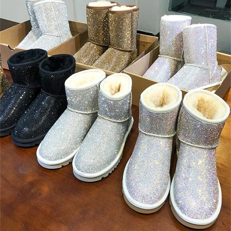 rhinestones winter heepskin street full drill snow boots warm waterproof women's plus size 35-40
rhinestones winter heepskin street full drill snow boots warm waterproof women's plus size 35-40