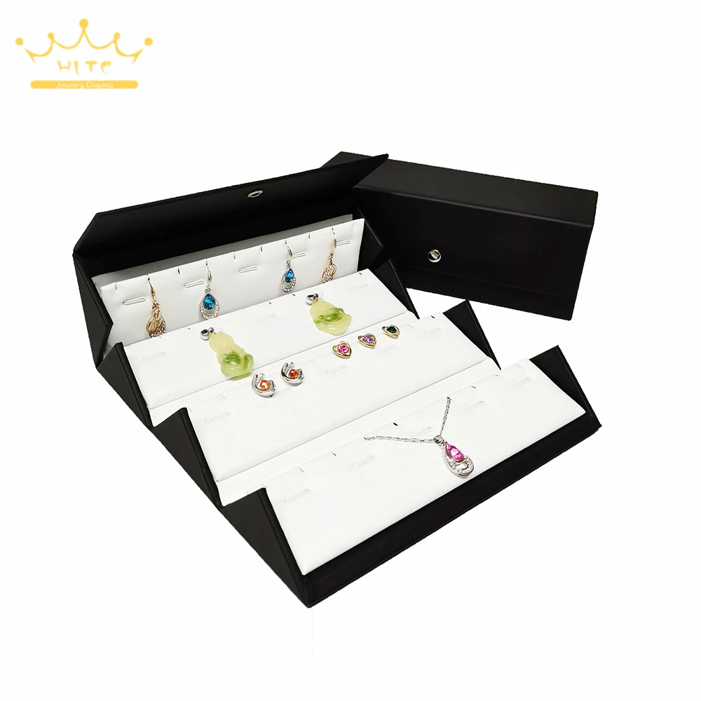 Foldable Jewelry Storage Box Black PU Container Earring Jewelry Organizer Box Display Gift Packaging Organizador De Joyas
Foldable Jewelry Storage Box Black PU Container Earring Jewelry Organizer Box Display Gift Packaging Organizador De Joyas