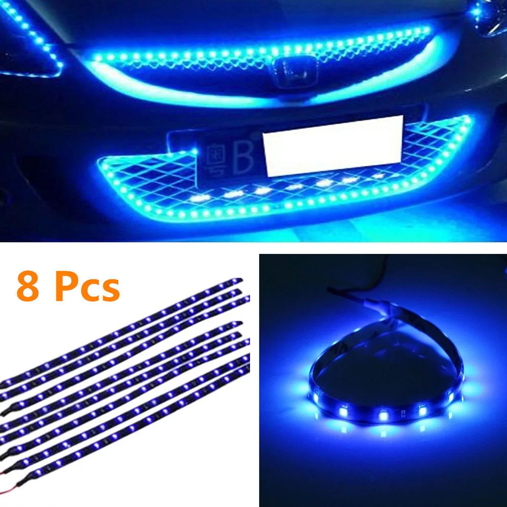 8 Pieces Of Car Products Decoration Accessories Flexible Blue Waterproof Aar Grille Decorative Led Light Light Bar
8 Pieces Of Car Products Decoration Accessories Flexible Blue Waterproof Aar Grille Decorative Led Light Light Bar